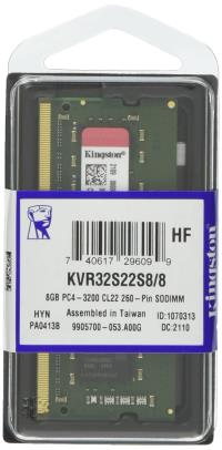 KINGSTON 8GB 3200MHZ DDR4 CL22 1.2v RAM KVR32S22S8/8 Notebook